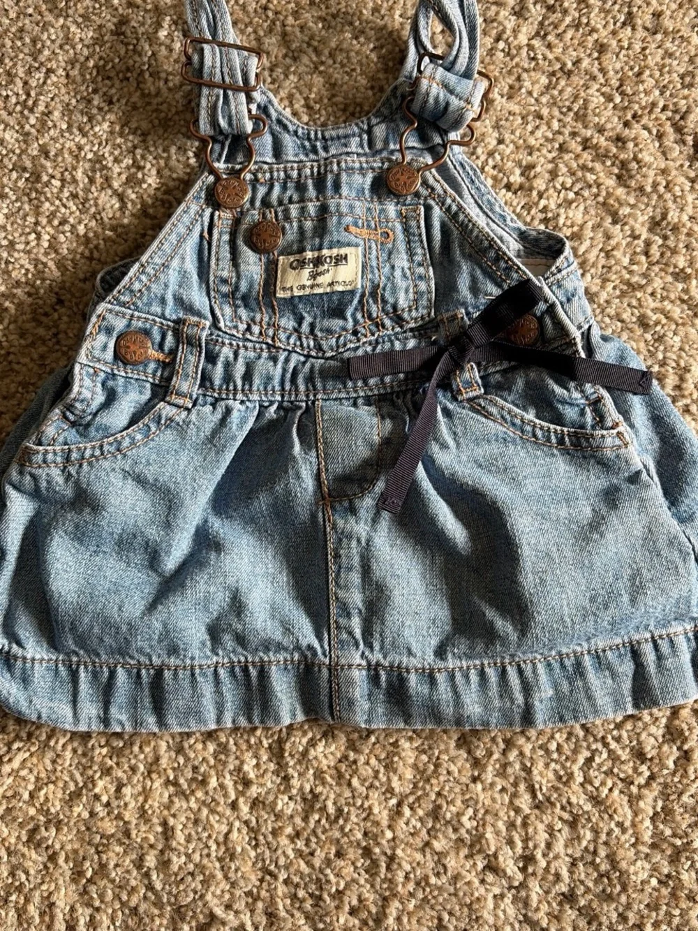 Vintage Oshkosh bgosh denim kids overall dress